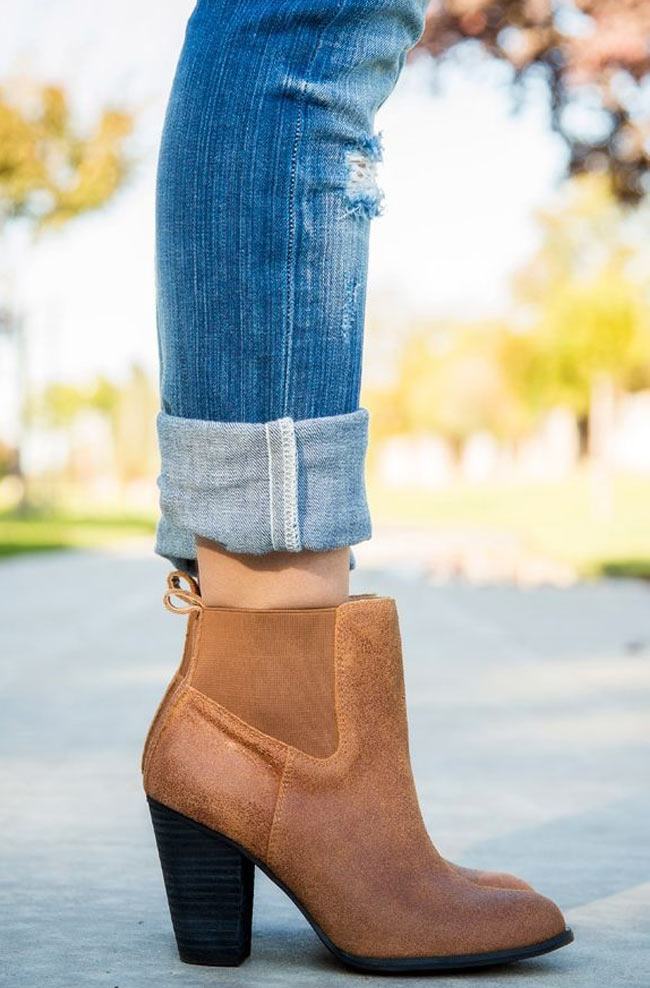 Ankle boots for short jeans