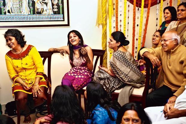 mehndi ceremony before Tamil wedding