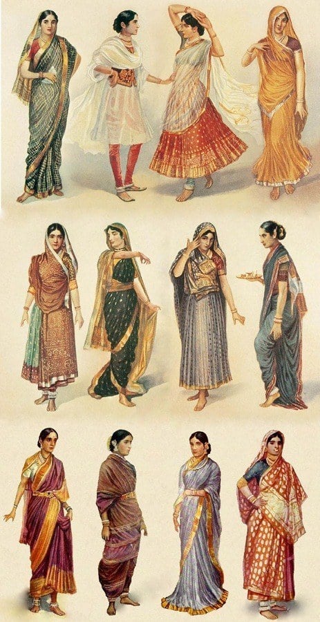 types of saree draping in india