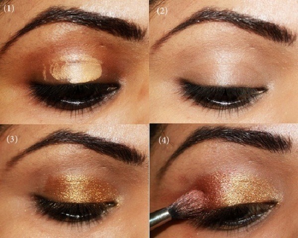 Gold Eye Shadow Makeup: Best Bet this Wedding Season
