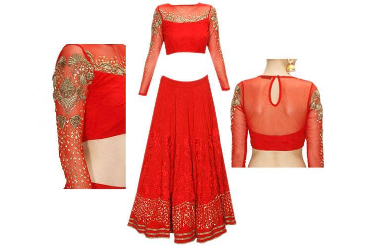 designer blouse in red colour