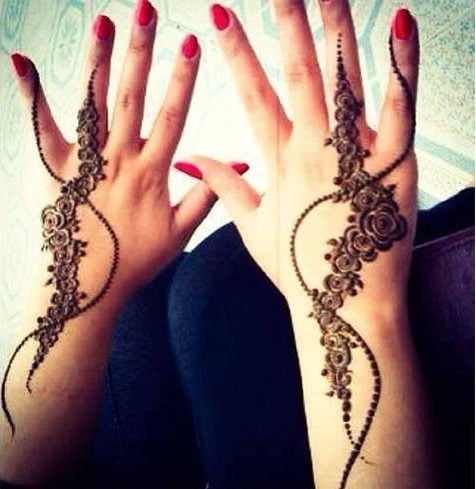 Arabic henna design for eid