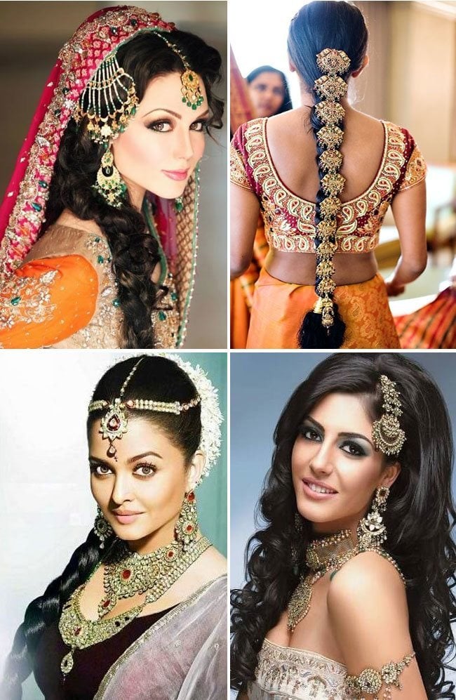 53 Bridal hairstyles for long hair indian for Oval Face