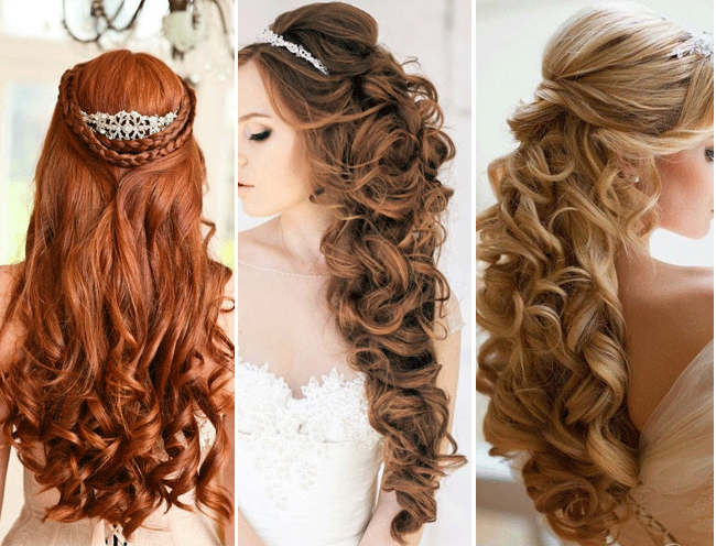 ... look at some more half up half down bridal hairstyles you could try