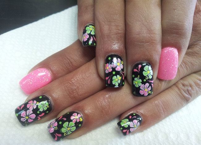Exotic Flower Nail Art Stickers - wide 8
