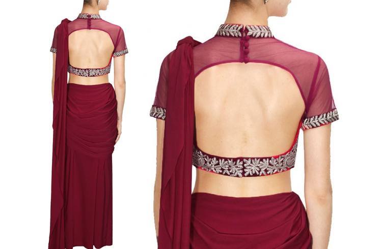 27 Backless Blouse Designs For Raw Sensual Appeal