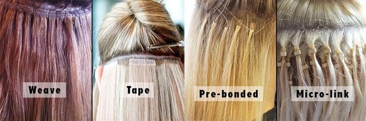 different styles of hair extensions