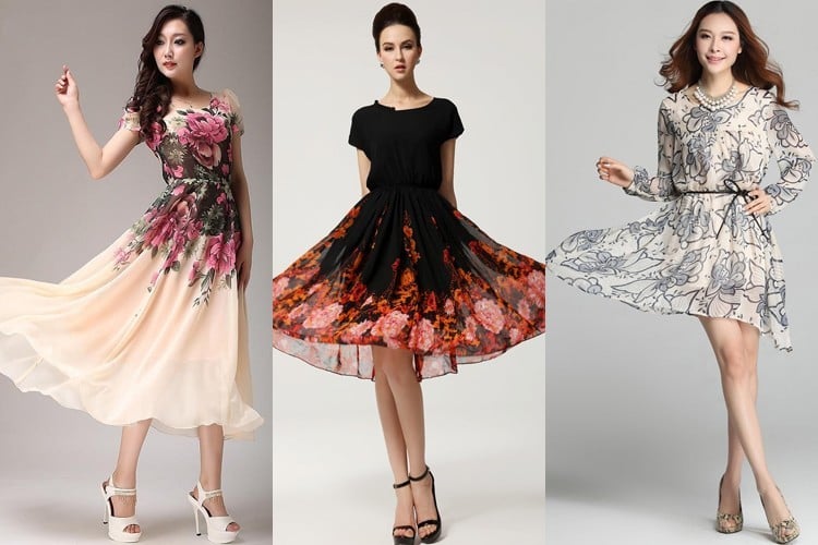 chiffon dress designs
