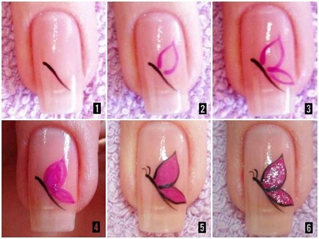 Steps to Do Butterfly Nail Art