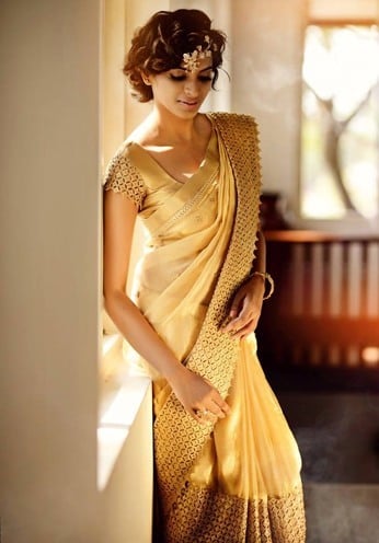 kerala christian wedding saree