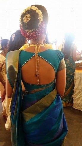 Pattu Saree Simple Blouse Back Neck Designs For Silk Sarees Images