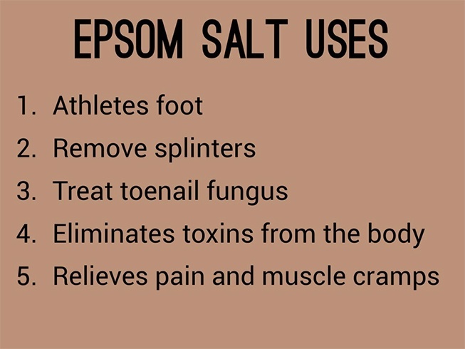 Health benefits of epsom salt