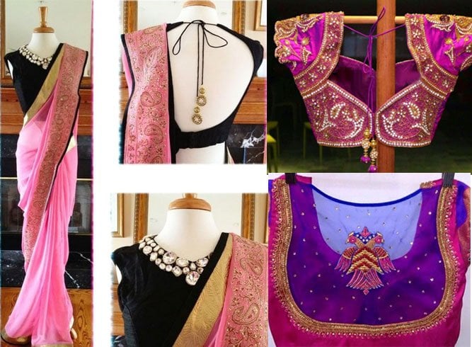 30 Blouse Designs For Silk Sarees