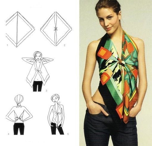 how to wear hermes shawl