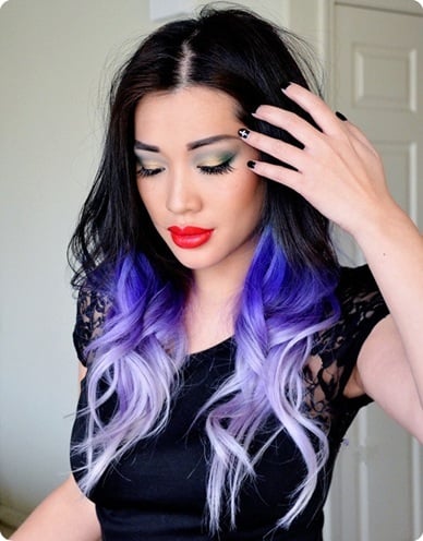Trend Alert: Black And Purple Hair! Would You Dare?