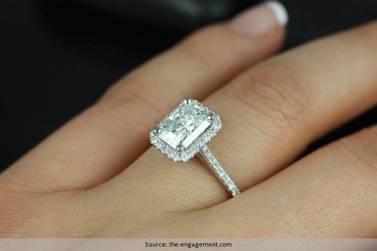 Beautiful radiant cut engagement rings