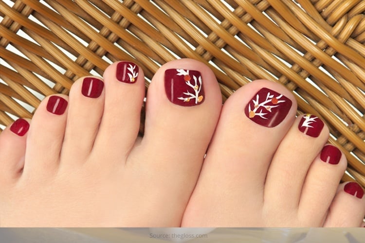 nail art foot design