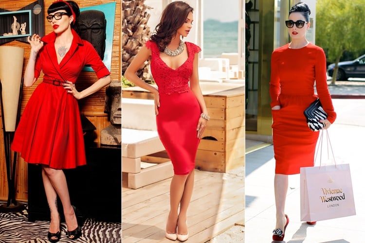 Image result for red dress outfits