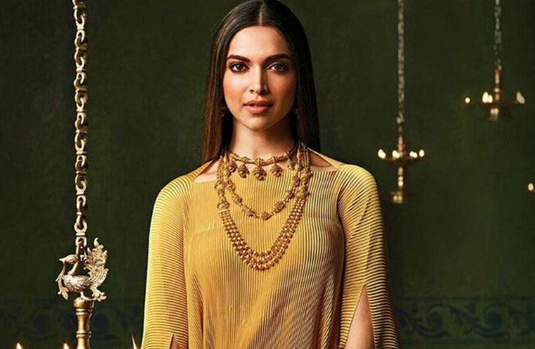 deepika padukone golden gown