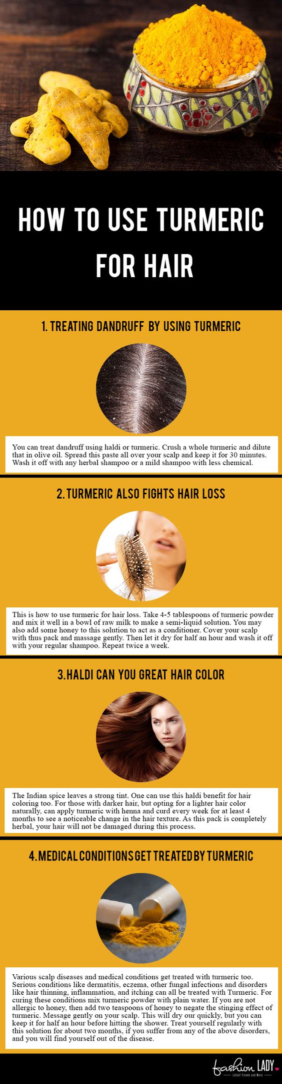 Super Easy Ways To Use Turmeric For Hair Care