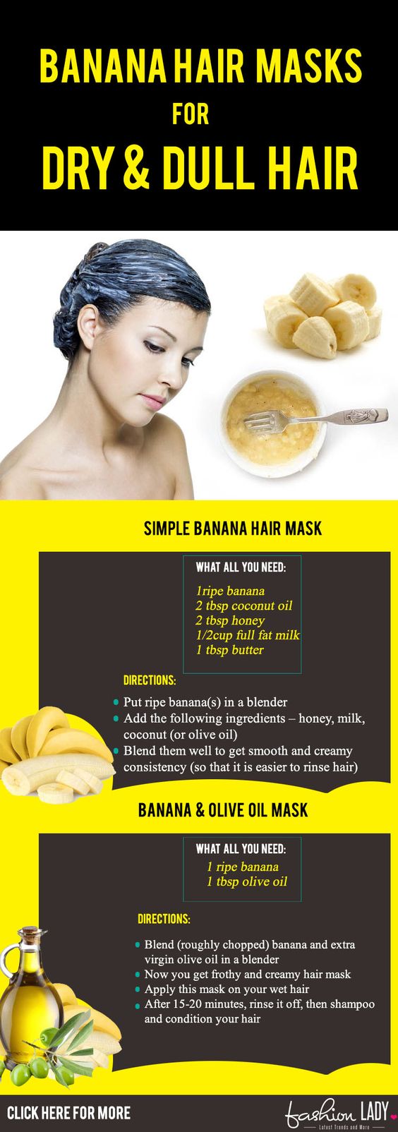 17 Natural Banana Hair Masks For Dry And Dull Hair