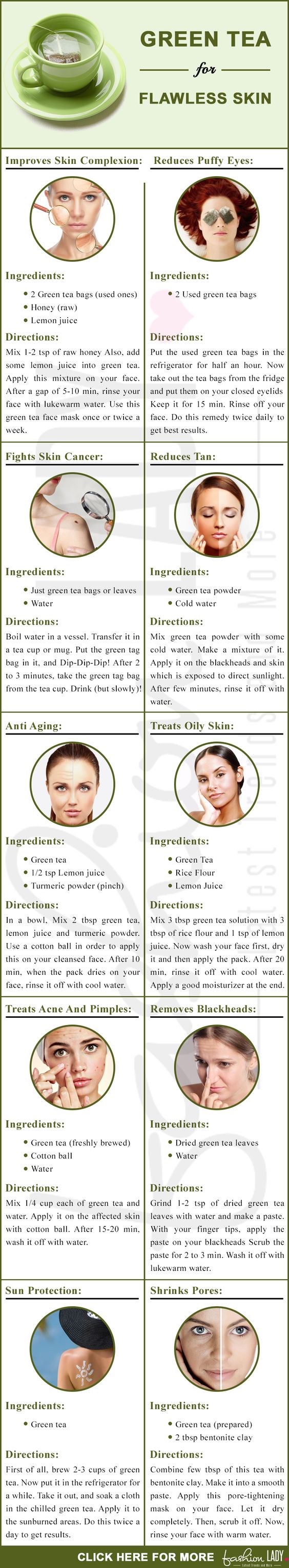 21 Beauty Benefits of Green Tea for a Flawless Skin