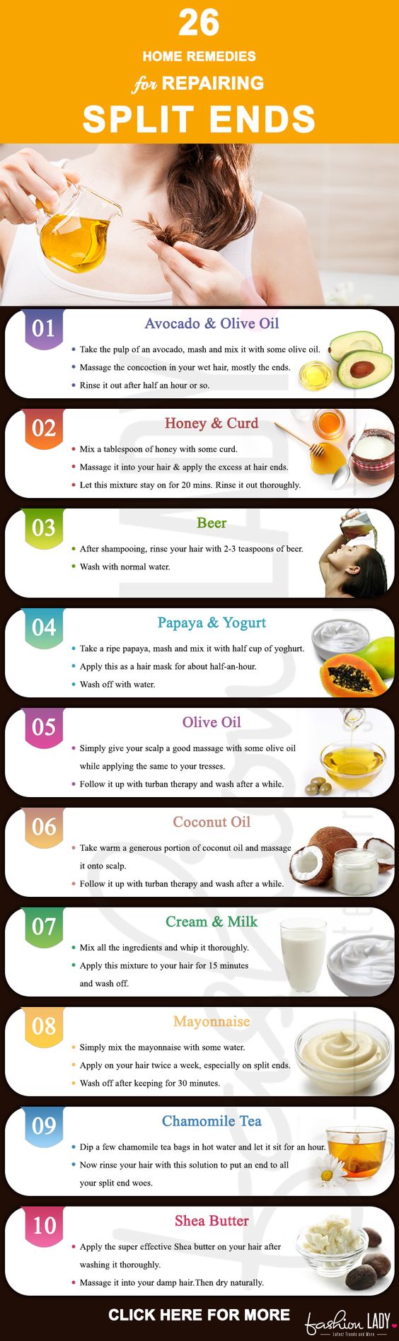 26 Home Remedies For Repairing Split Ends Naturally