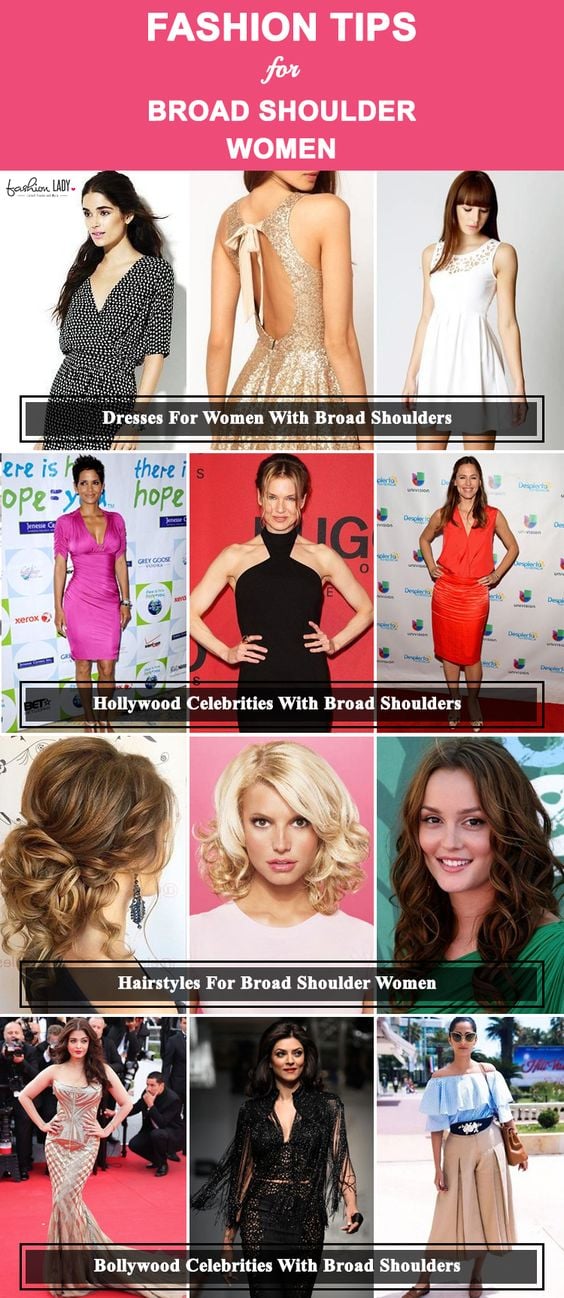 broad shoulders shoulder tips hair wide rid celebrities haircut dresses fashionlady reduce wear feminine hollywood