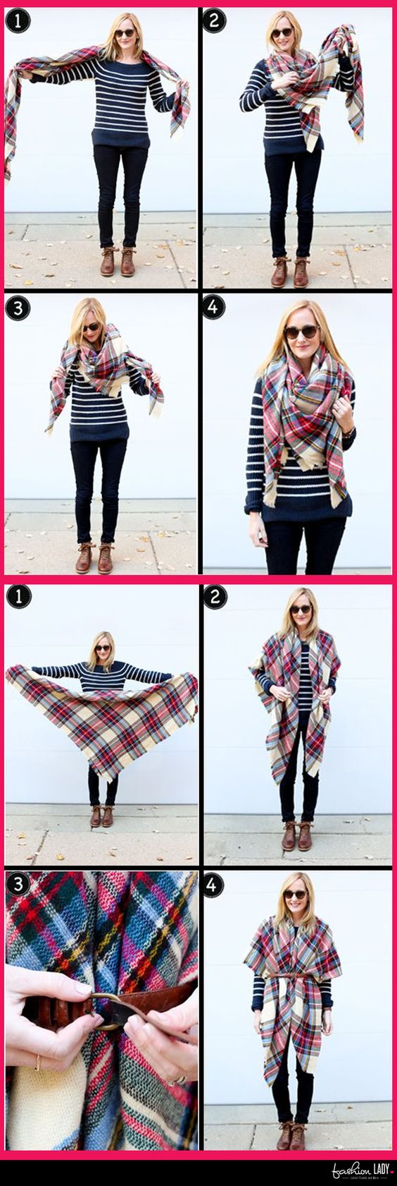 How To Wear A Blanket Scarf 7 Ways to Wear