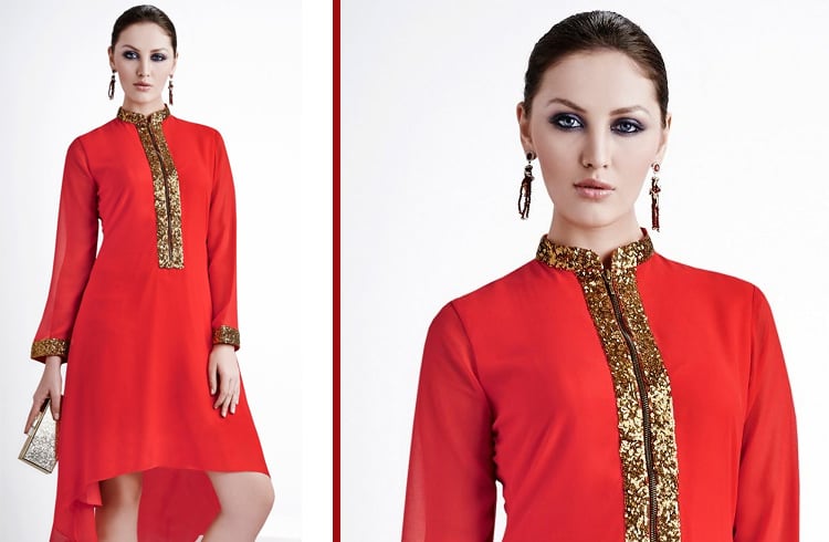 kurti neck designs with lace