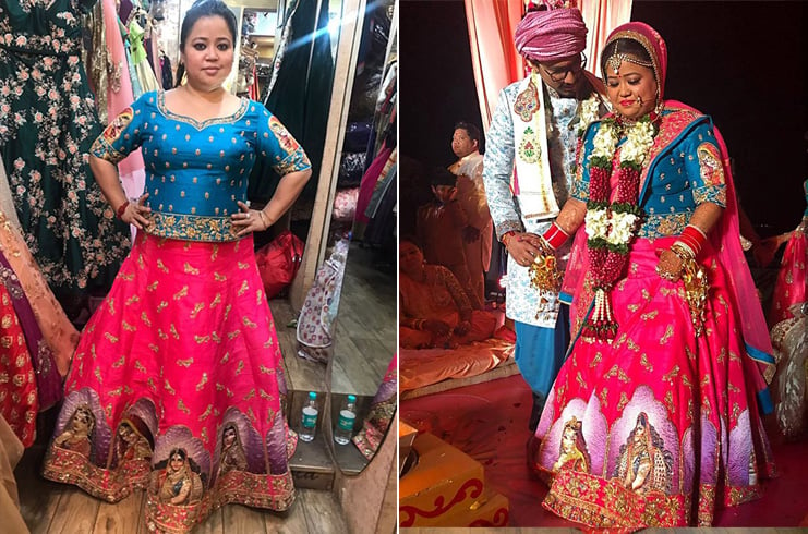 Bhartis Many Show Stopping Looks From Her Destination Wedding At Goa