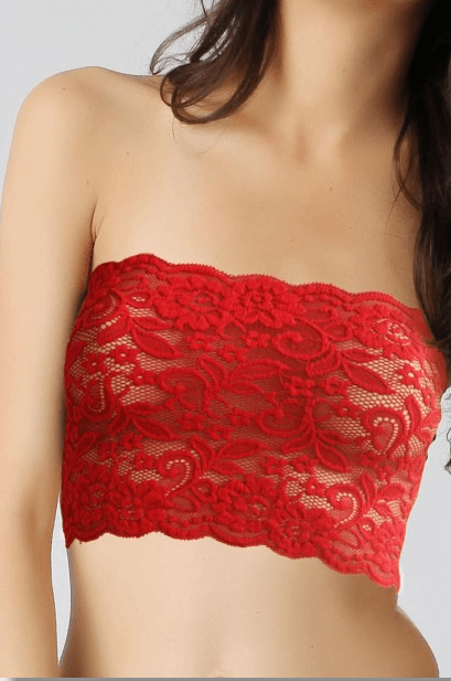 Non Padded Stretch Lace Tube Top