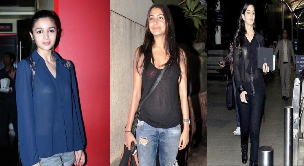 bollywood actresses in sheer tops