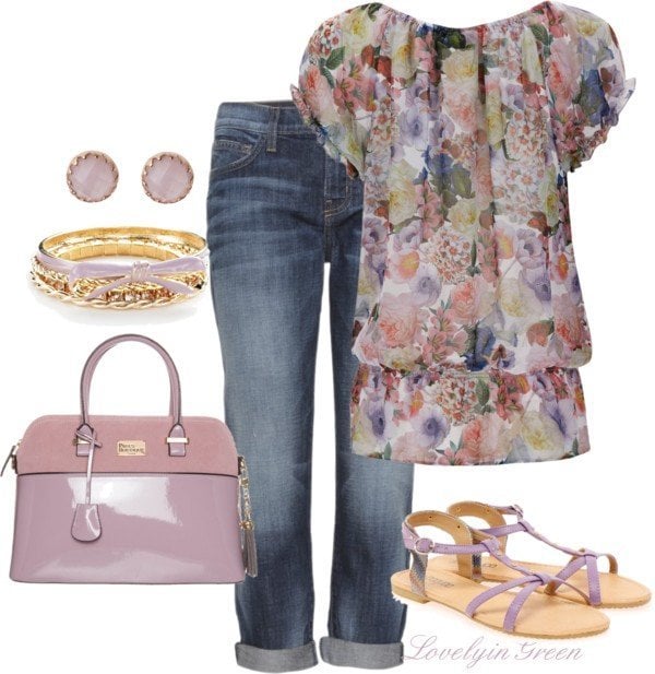 Floral print top for college girls