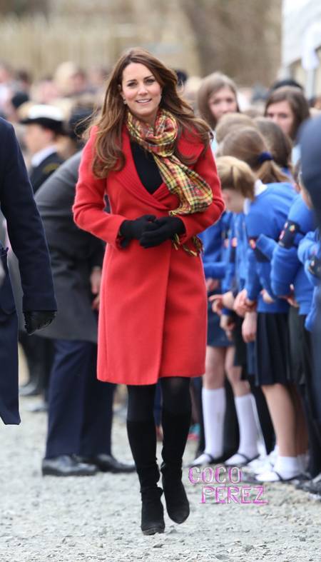 Kate Middleton in red Armani