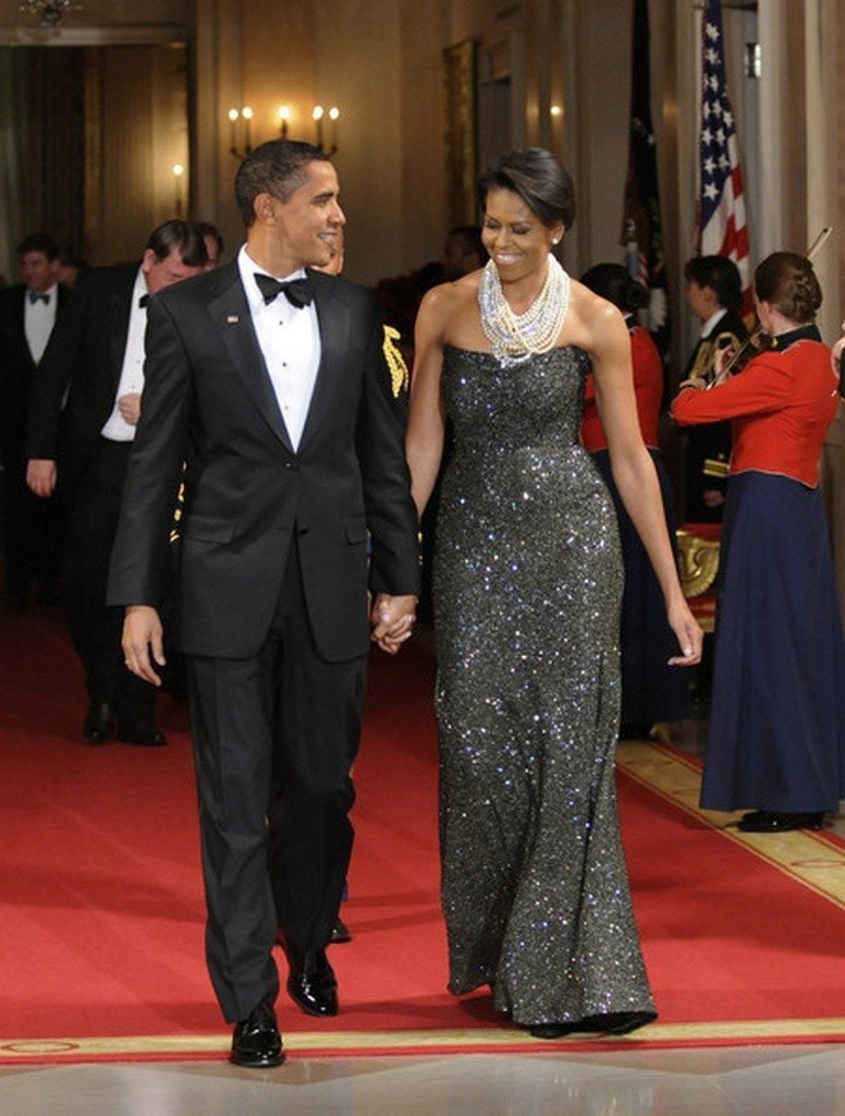 Michelle Obama Peter Soronen Evening Dress