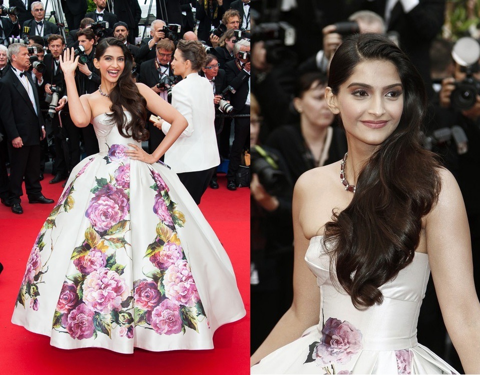 Sonam Kapoor Cannes 2013 by designer Shehla Khan lehanga