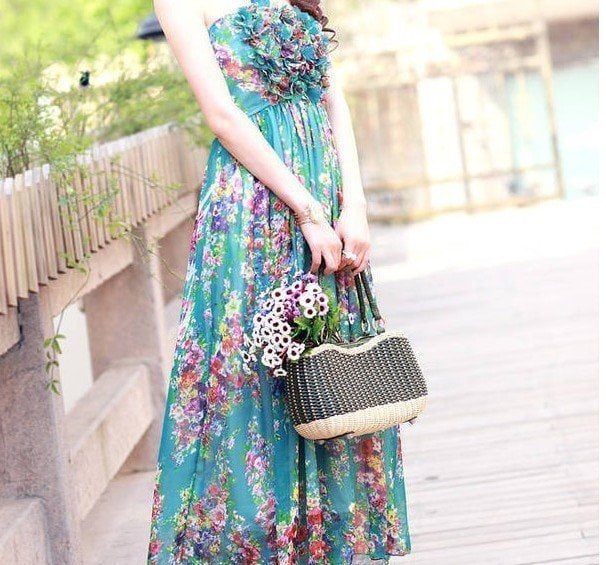 floral printed summer maxi