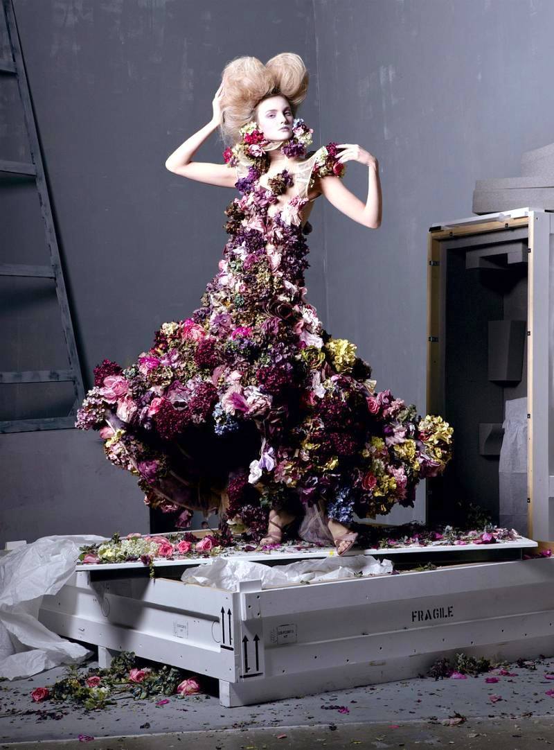 Dresses Made Up of Real Flowers You Didn't Know