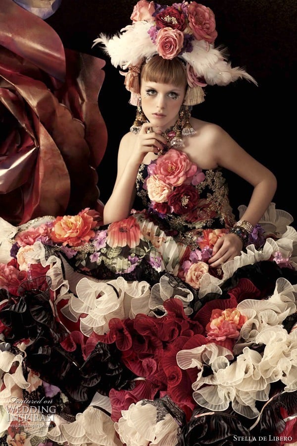 carmen artificial flowers roses dress