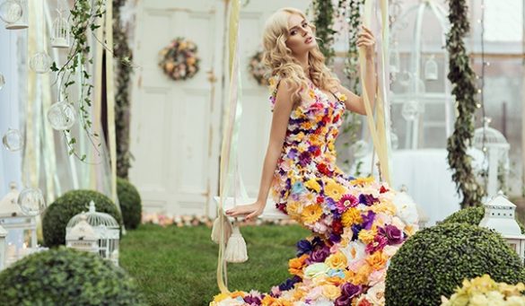 Dresses Made Up of Real Flowers