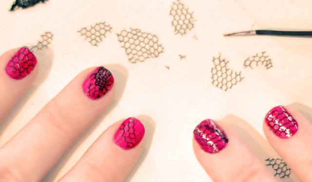 Fishnet Nailart Manicure