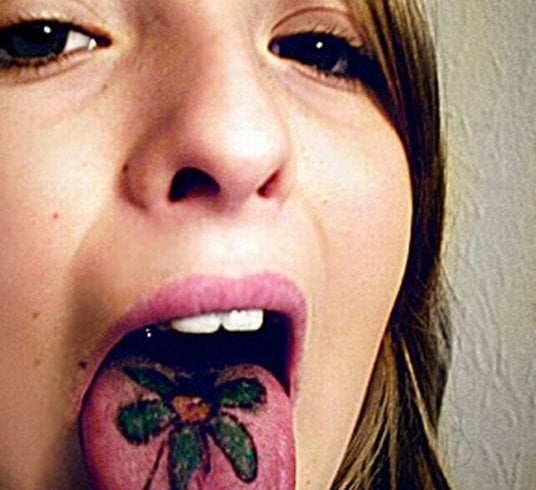 Flower Tongue Tattoo Design