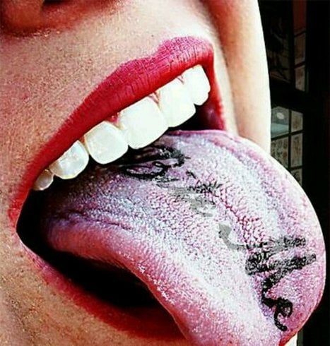 Lettered Tongue Tattoos Pattern