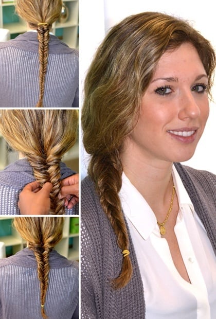 fishtail braid tutorial step by step