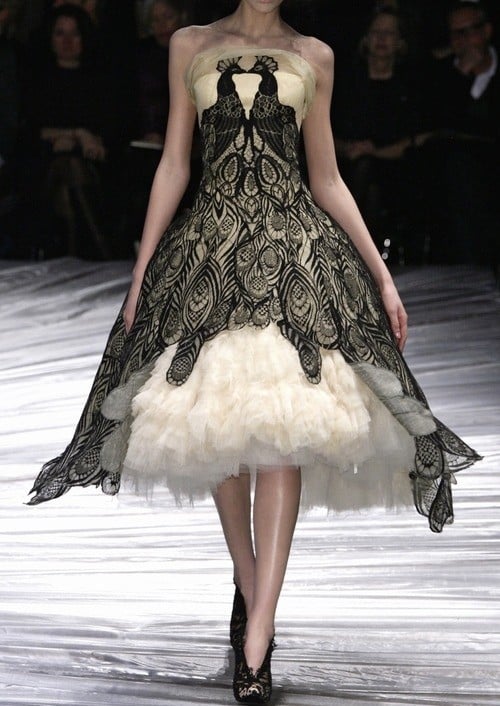 Alexander McQueen peacock dress