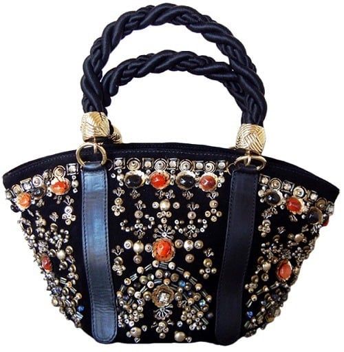 Boho Chic Oscar de la Renta Jewelled Handbag