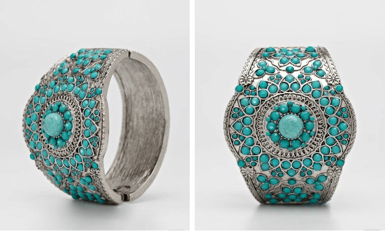 Boho Turquoise Encrusted Bracelets