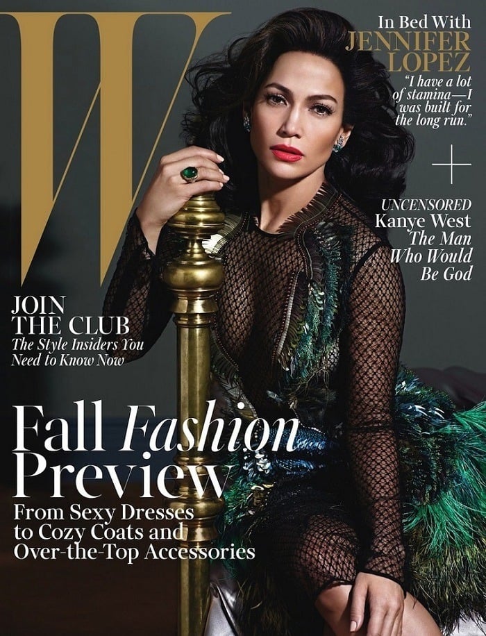 Jennifer Lopez on Cover for W August 2013