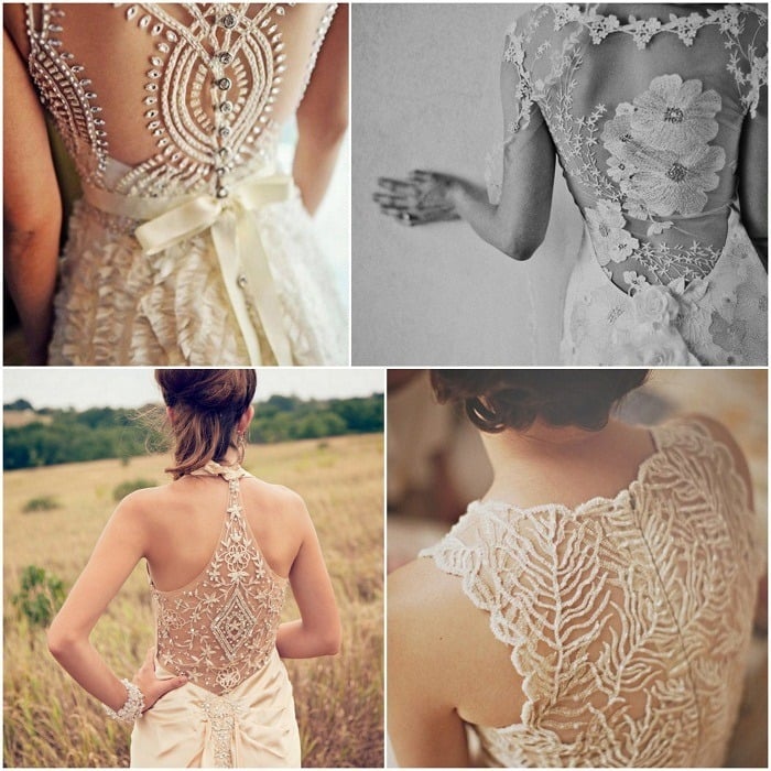 Lace Back Wedding Dresses
